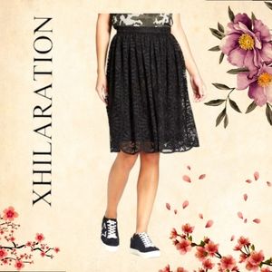 NEW Women's Xhilaration Black Lace Skirt w/Zipper Size: M